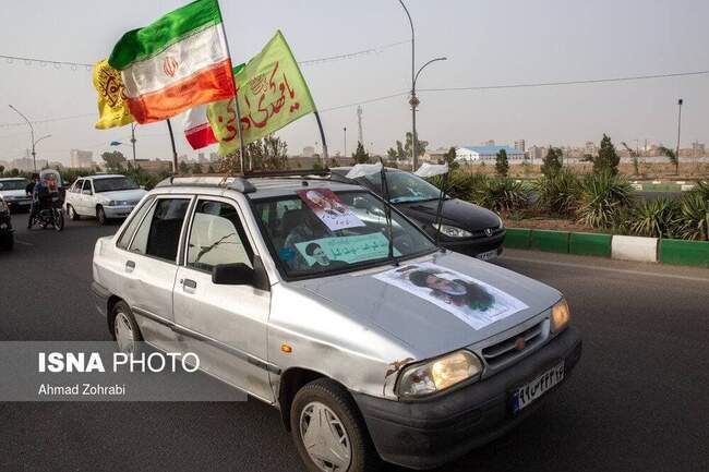 جشن پیروزی طرفداران سیدابراهیم رئیسی در قم، تهران و مشهد