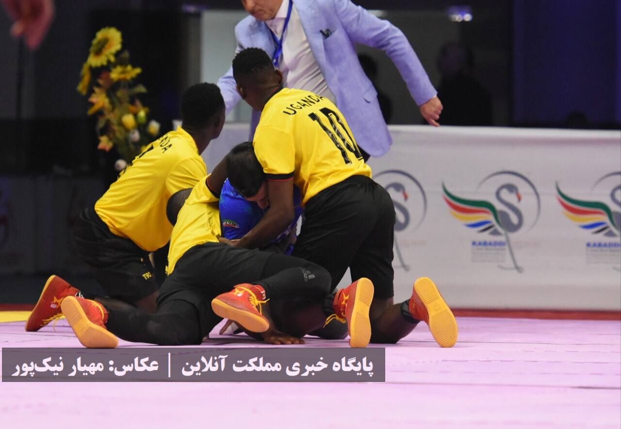 برد تیم ملی کبدی ایران مقابل اوگاندا در مسابقات قهرمانی جوانان جهان /