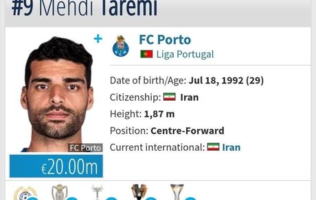 مهدی طارمی، ۲۰ میلیون یورویی شد
