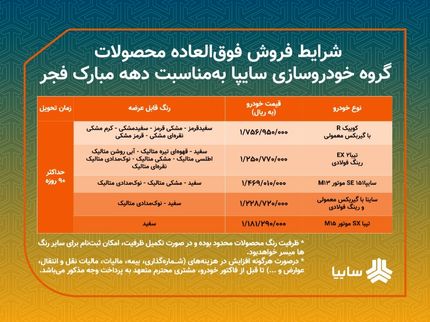 فروش فوق‌العاده سایپا آغاز شد