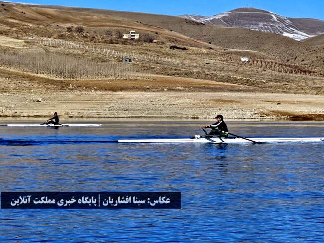 تلاش گرم پاروزنان تیم ملی روئینگ بانوان در سرمای ارومیه + تصاویر