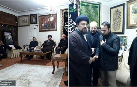 عکسی از حضور سیدحسن خمینی در منزل سردار سلیمانی
