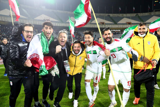 شادی ملی‌پوشان بعد از پایان بازی با عراق و صعود به جام جهانی
