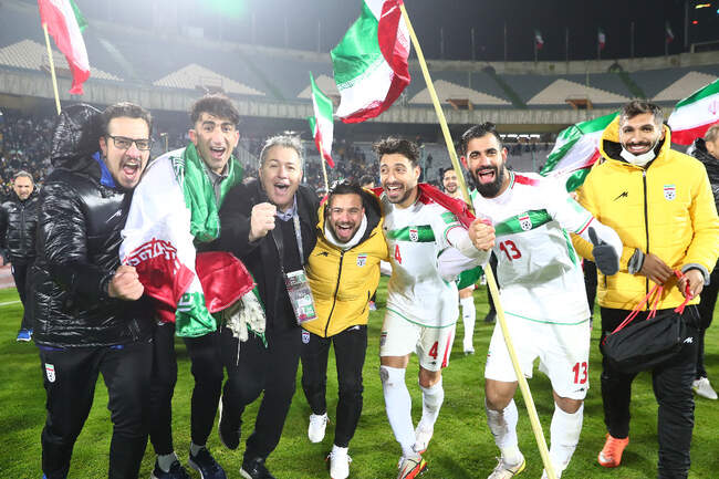 شادی ملی‌پوشان بعد از پایان بازی با عراق و صعود به جام جهانی