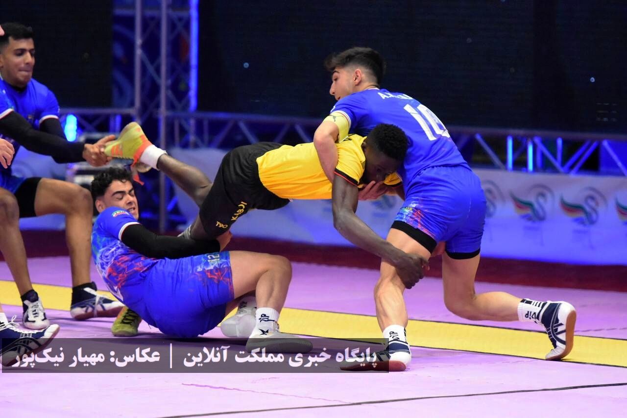 برد تیم ملی کبدی ایران مقابل اوگاندا در مسابقات قهرمانی جوانان جهان / تصاویر