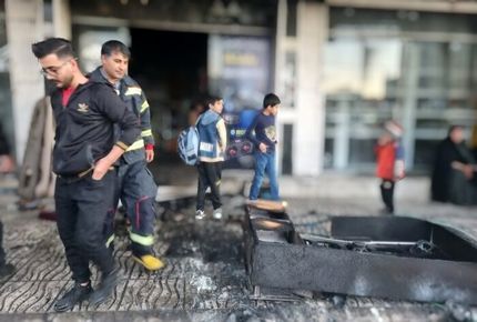 یک مصدوم در آتش سوزی یک واحد تجاری شهر یاسوج