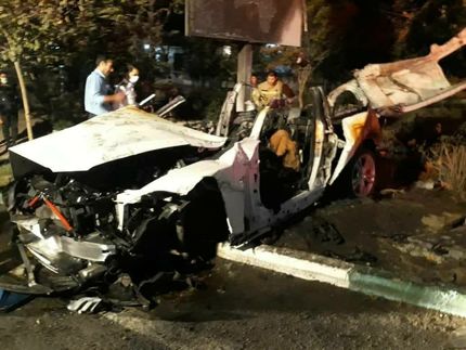 جزئیات تصادف خونین بی‌ام‌و با گاردریل و درگذشت ۲ سرنشین در تهران