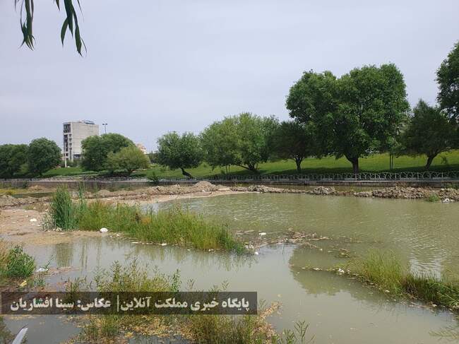 رودخانه‌ای به حال خود رهاشده در میان ارومیه