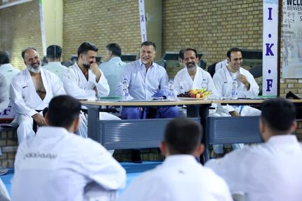 حضور علی دایی در تمرینات تیم ملی کاراته